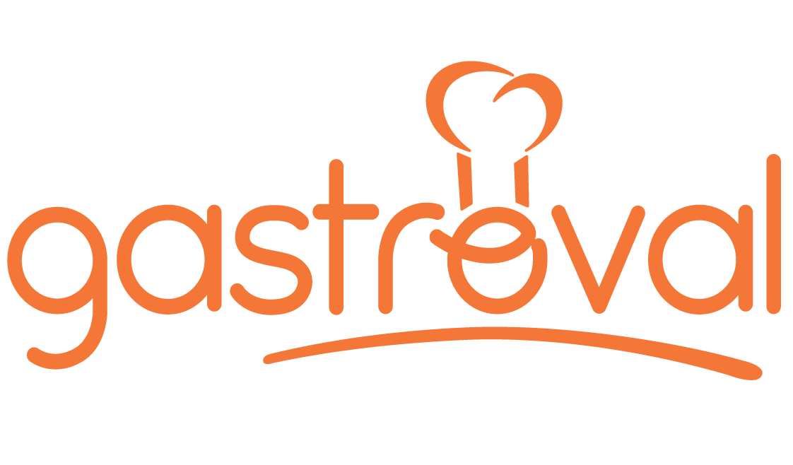 logo arancione con scritta gastroval